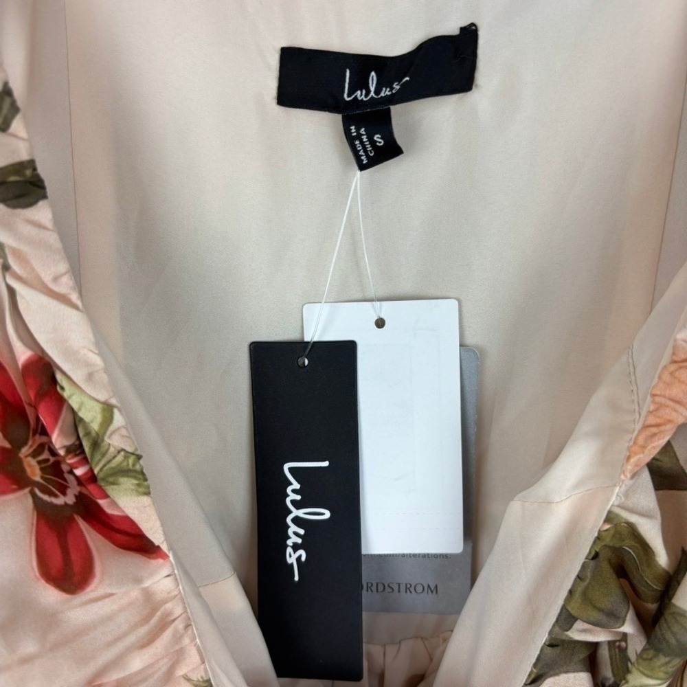 Lulu's Cameron Floral Maxi Cocktail Dress NEW Small Floral Wedding Guest Evening - Picture 7 of 8